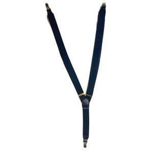 Vintage West German CAS Dress Suspenders Black Stretch Metal Clips Adjustable